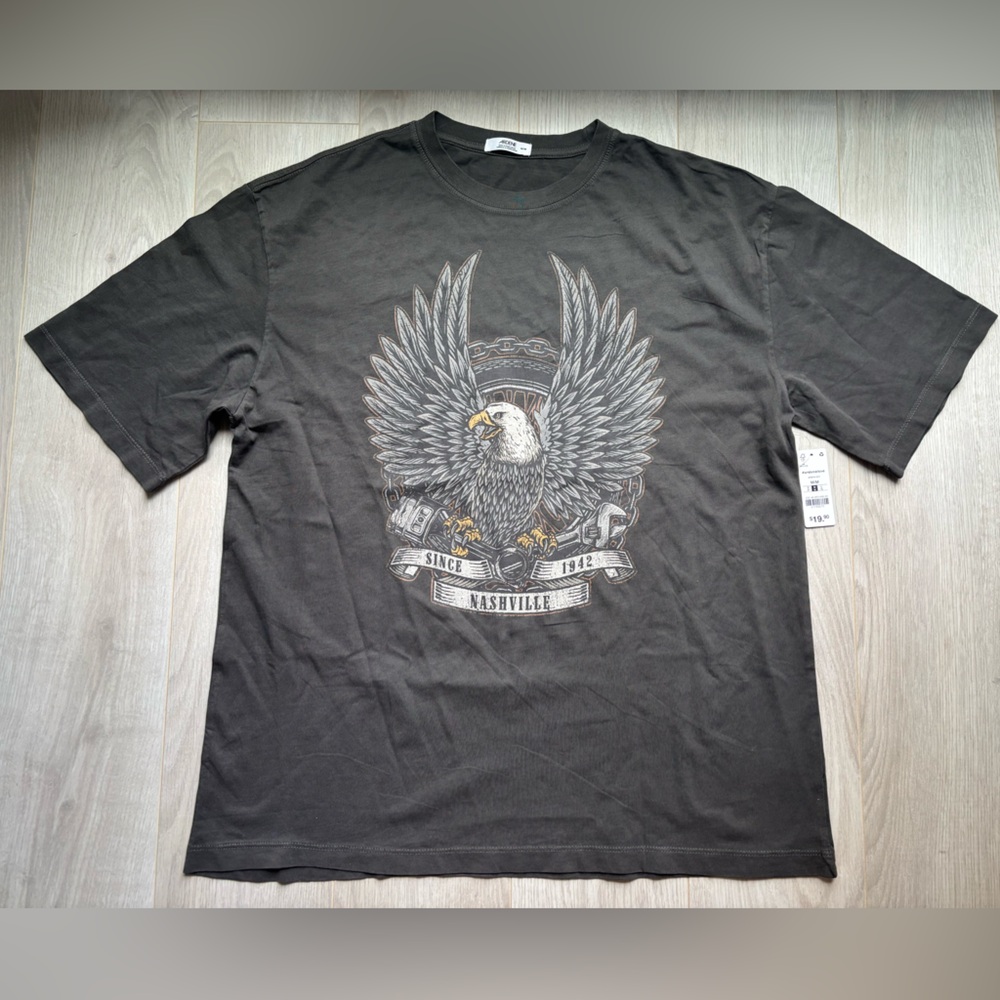 ARDENE | Nashville Oversized Short Sleeve Graphic Tee Gray M